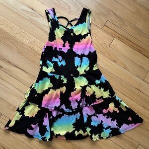 PixieLane Girls Black Rainbow Sleeveless Dress Size 8